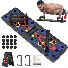 Push Up Board; Foldable Multi-Functional 20-In-1 Push Up Board; Chest Muscle Exercise Equipment For Men Women Fitness Training