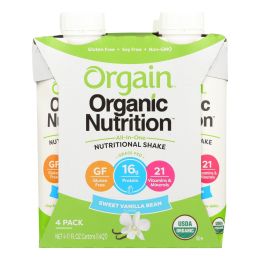 Orgain Organic Nutrition Shake - Vanilla Bean - 11 Fl Oz - Case Of 12