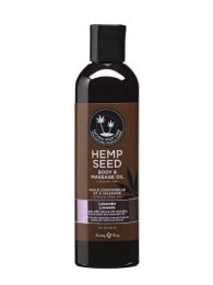 Earthly Body Massage Body Oil With Hemp Seed Lavender 8oz