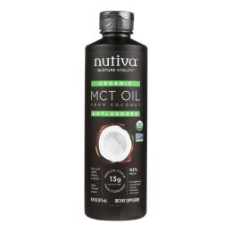 Nutiva 100% Organic Mct Oil - From Coconut - Unflavored - 16 fl oz