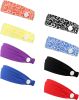 8PCS Headbands with Button for Women Men Hair Bands Accessories for Yoga Sports Running Washing Face Holder for Nurses Non Slip Head Wrap Gifts