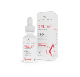 Sky Wellness CBD Relief Oil Drops 1500mg Peppermint