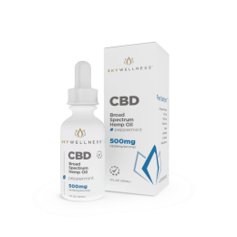 Sky Wellness CBD Oil Drops 500mg Peppermint