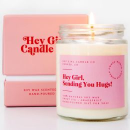 Hug in A Jar Candles Gifts for Women Thinking of You Gift Candles Sweet Fig Grapefruit 13 oz Long Lasting 60 80 Hour Burn Aromatherapy with Gift Box M