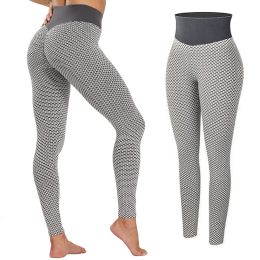 (Do not Sell on Amazon) TIK Tok Leggings Women Butt Lifting Workout Tights Plus Size Sports High Waist Yoga Pants Light Grey Small