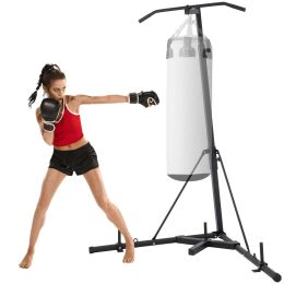 VEVOR 2 in 1 Heavy Bag Stand, Height Adjustable Punching Bag Stand