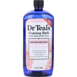 Dr. Teal's by Dr. Teal's Foaming Bath with Pure Epsom Salt Restore & Replenish with Pink Himalayan --1000ml/34oz