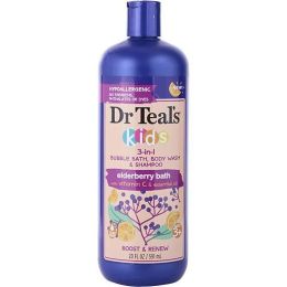 Dr. Teal's by Dr. Teal's Kids 3-in-1 Bubble Bath, Body Wash & Shampoo Eldeberry Bath with Vitamin & Essential Oils --591ml/20oz