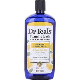 Dr. Teal's by Dr. Teal's Foaming Bath with Pure Epsom Salt Prebiotic Lemon Balm with Sage & Thyme Essential Oils --1000ml/34oz