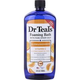 Dr. Teal's by Dr. Teal's Foaming Bath with Pure Epsom Salt Glow & Radiance with Vitamin C & Citrus Essential Oils --1000ml/34oz