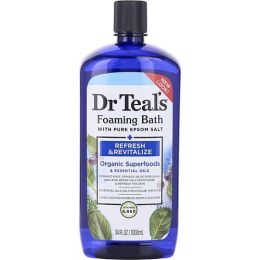 Dr. Teal's by Dr. Teal's Foaming Bath with Pure Epsom Salt Refresh & Revitalize with Organic Superfoods & Essential Oils --1000ml/34oz