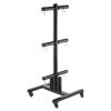 Vertical Weight Plate Rack Home Gym Barbell Storage with Wheels 1000 lbs