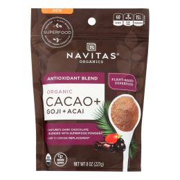 Navitas Organics - Cacao + Organic Antiox Powder - Case of 6 - 8 OZ