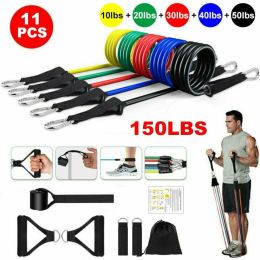 11Pcs/Set Latex Resistance Bands Crossfit Training Exercise Yoga Tubes Pull Rope Rubber Expander Elastic Bands Fitness Equipment