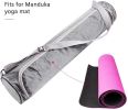 Grey Grid Yoga Bag Gym Exercise Mat Carrier Bags With Shoulder Strap Mat Case