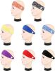 8PCS Headbands with Button for Women Men Hair Bands Accessories for Yoga Sports Running Washing Face Holder for Nurses Non Slip Head Wrap Gifts