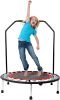 40" Foldable Mini Trampoline, Fitness Rebounder with Foam Handle, Exercise Trampoline for Kids Adults Indoor/Garden Workout