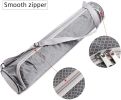 Grey Grid Yoga Bag Gym Exercise Mat Carrier Bags With Shoulder Strap Mat Case