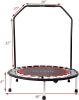 40" Foldable Mini Trampoline, Fitness Rebounder with Foam Handle, Exercise Trampoline for Kids Adults Indoor/Garden Workout