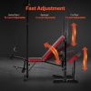 Weight Bench Sit up Bench for Home Gym Strength Training Workout Adjustable