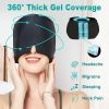 Gel Hot Cold Therapy Headache Pain Relief Cap 360° Massage Migraine Relief Hat Reusable Ice Head Wrap for Headache and Puffy Eyes