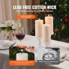 VEVOR 3 Pack Unscented Pillar Candles 65 Hours Long Burning Christmas White