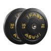 Olympic Bumper Weight Plates, Rubber Plate with 2-Inch Steel Insert Rubberized Weightlifting Barbell Plates 35LB, Pairs or Sets