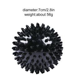 Mini Portable Fitness Foot Massage Ball; Deep Muscle Relaxation Fascia Ball (Color: Black-2.8in/7cm)