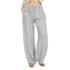 Women's Cotton Linen Pants Drawstring Yoga Trousers 7 Colors