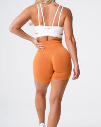 Nvgtn Seamless Pro Shorts Spandex Shorts Woman Fitness Elastic Breathable Hip-lifting Leisure Sports Running (Color: Burnt orange, size: XS)