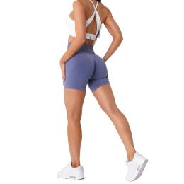 Nvgtn Seamless Pro Shorts Spandex Shorts Woman Fitness Elastic Breathable Hip-lifting Leisure Sports Running (Color: Sky Blue, size: XS)