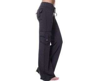 Wide Leg High Waist Yoga Pant (Color: Black, size: L)