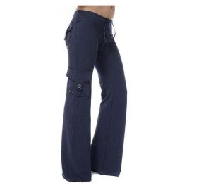 Wide Leg High Waist Yoga Pant (Color: Navy, size: S)