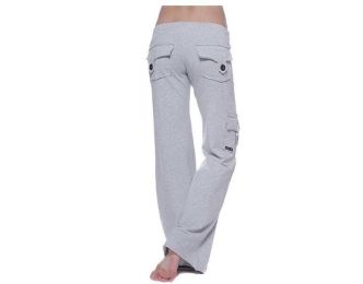 Wide Leg High Waist Yoga Pant (Color: Gray, size: L)