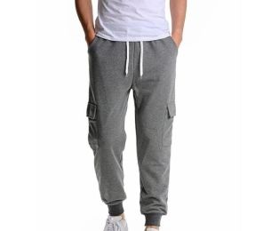 Men's Casual Gym Jogger Athletic Sports Sweatpants (Color: Dark, size: S)