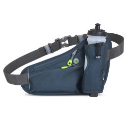 Outdoor Sports Waist Bag Multifunctional Water Bottle Bag Mobile Phone Bag (Color: Grey)