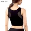 Women Breathable Mesh Sports Bras Shockproof Padded Athletic Gym Running Bra Solid Seamless Fitness Yoga Sport Tops Vest