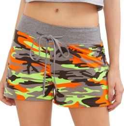 Womens Shorts Camouflage Workout Yoga Hot Casual Shorts (Color: TS03, size: L)