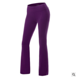 Womens Yoga Pants Active Slim Fit Bootleg Yoga Casual Pants (Color: Purple, size: M)