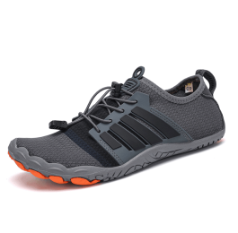 New couple fitness sneakers beach swimming shoes multifunctional outdoor shoes (Color: Dark Grey, size: 42)