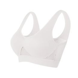 Women Yoga Underwear Padded Crop Tops Underwear Gym Top Yoga Sport Bra Breathable Fitness Running Vest Yoga Bras Sports Type (Color: White, size: S)