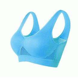 Women Yoga Underwear Padded Crop Tops Underwear Gym Top Yoga Sport Bra Breathable Fitness Running Vest Yoga Bras Sports Type (Color: Blue, size: S)