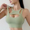 New Sexy Women's Sports Bra Top Women Tight Elastic Gym Sport Yoga Bras Bralette Crop Top Chest Pad Removable 13 Colors