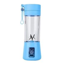 380ML USB Portable Blender Portable Fruit Electric Juicing Cup Kitchen Gadgets (Color: Blue)