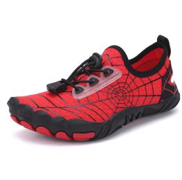 New children's fitness sports shoes outdoor beach swimming shoes upstream stream shoes (Color: Red/Black, size: 37)