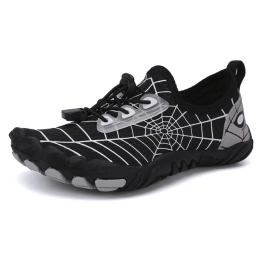 New children's fitness sports shoes outdoor beach swimming shoes upstream stream shoes (Color: Black/White, size: 36)