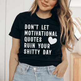 Motivational Quotes T-Shirt (Color: Black Heather, size: 2XL)