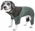 Pet Life Active 'Embarker' Heathered Performance 4-Way Stretch Two-Toned Full Body Warm Up