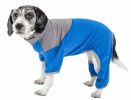 Pet Life Active 'Embarker' Heathered Performance 4-Way Stretch Two-Toned Full Body Warm Up