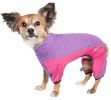 Pet Life Active 'Chase Pacer' Heathered Performance 4-Way Stretch Two-Toned Full Body Warm Up